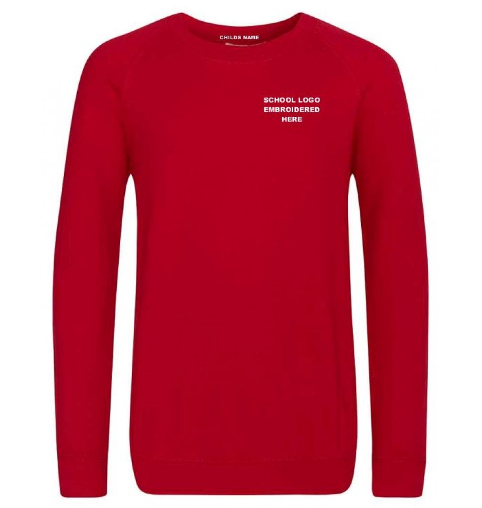 Red best sale sweat shirt